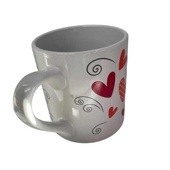 Megatoy HEARTS SWIRLS Mugs Cups Valentines Day Sweetheart Love Coffee Tea Cocoa - Picture 5 of 7